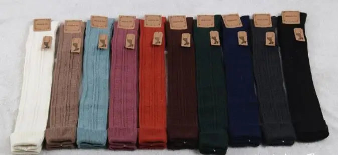 XIANGHUI Factory Wholesale Knee High Knitted Wool Socks Women High Quality Socks for Girls