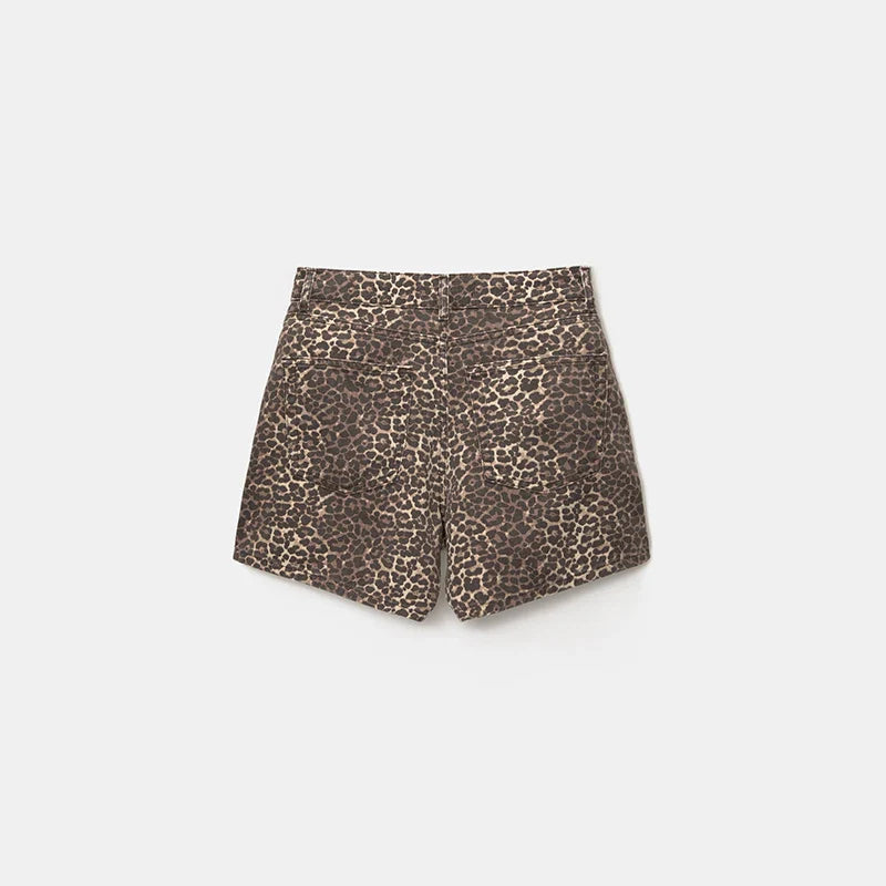 Hot Selling Fashion Casual Ladies Short Trouser for Women Cotton Leopard Shorts Print Sexy Women's Short Pant