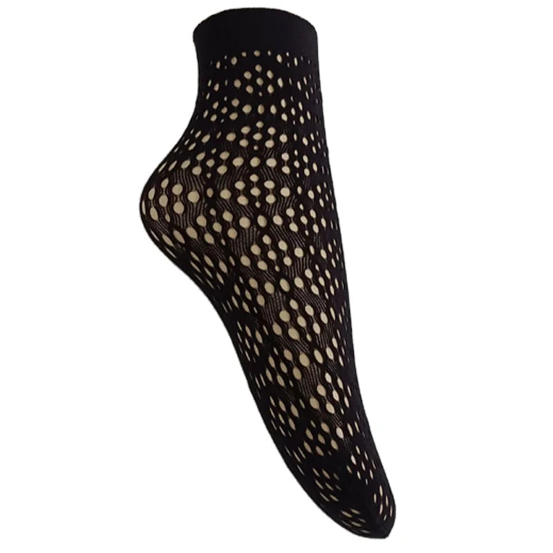Net Ladies Pretty Ankle Socks Wholesale Custom Beautiful Mesh Yoga Socks Women Spandex / Nylon