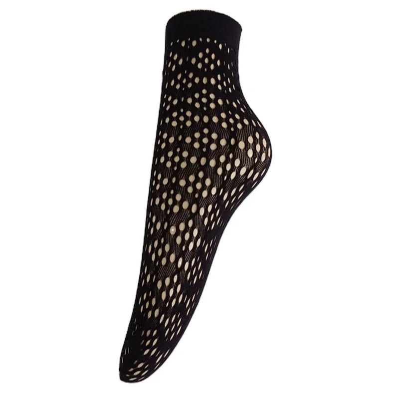 Net Ladies Pretty Ankle Socks Wholesale Custom Beautiful Mesh Yoga Socks Women Spandex / Nylon