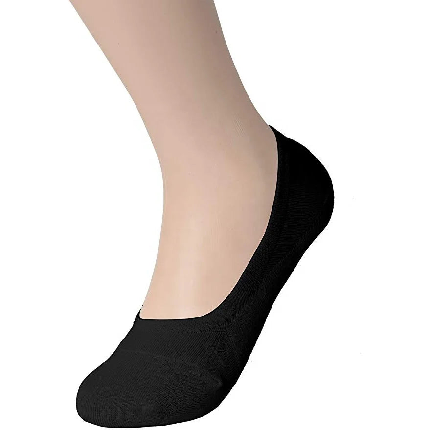 XIANGHUI Womens Casual No-show Socks Flat Boat Line Non-Slip Grip With Silicone Anti-slip