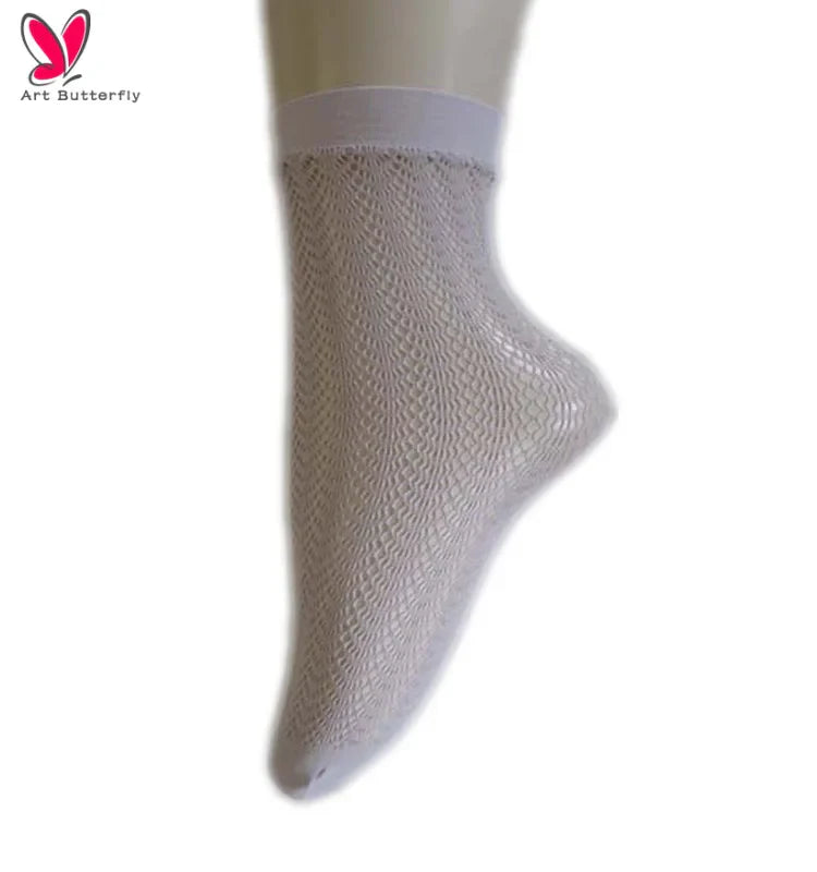 Net Ladies Pretty Ankle Socks Wholesale Custom Beautiful Mesh Yoga Socks Women Spandex / Nylon