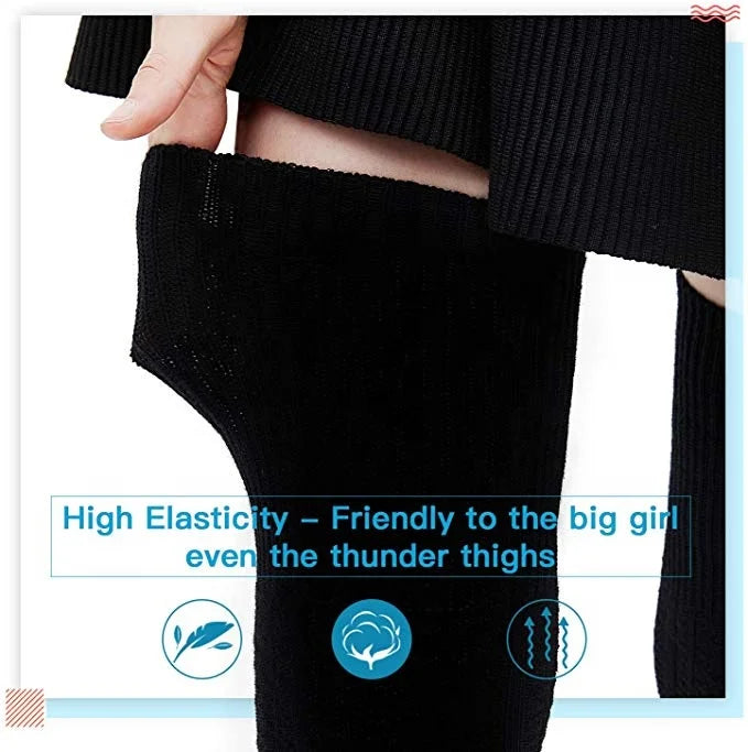 XIANGHUI Girls Extra Long Cotton Thigh High Over the Knee Boot Stockings