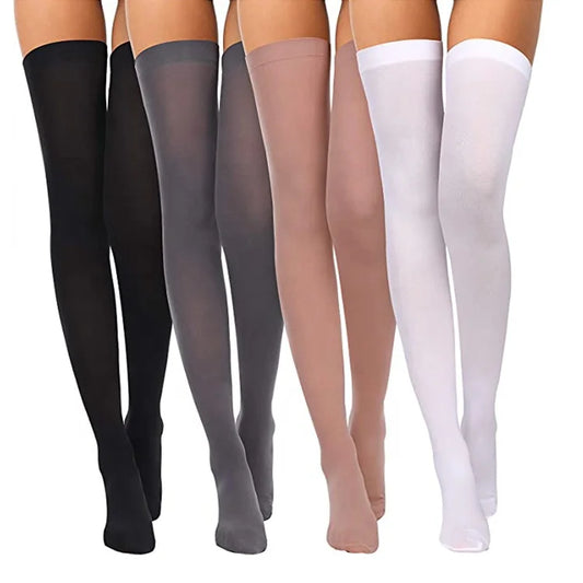 Women's Silk Thigh High Stockings Nylon Cosplay Party Accessory Over Knee Socks