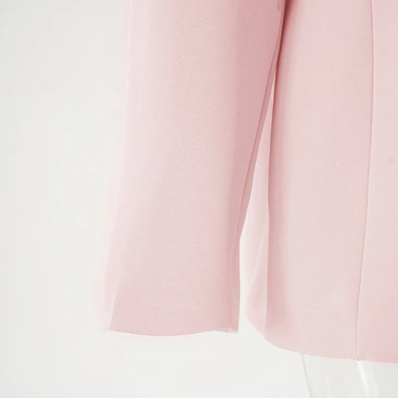 AL 24T159 One-Shoulder Women Blazer Jacket Polyester Strapless Solid Color Suit Long Sleeves Elegant Women Suits Blazers