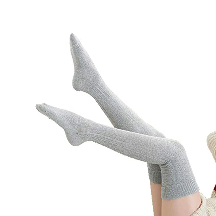 High Stockings Above the Knee High Horizontal Stripes Socks